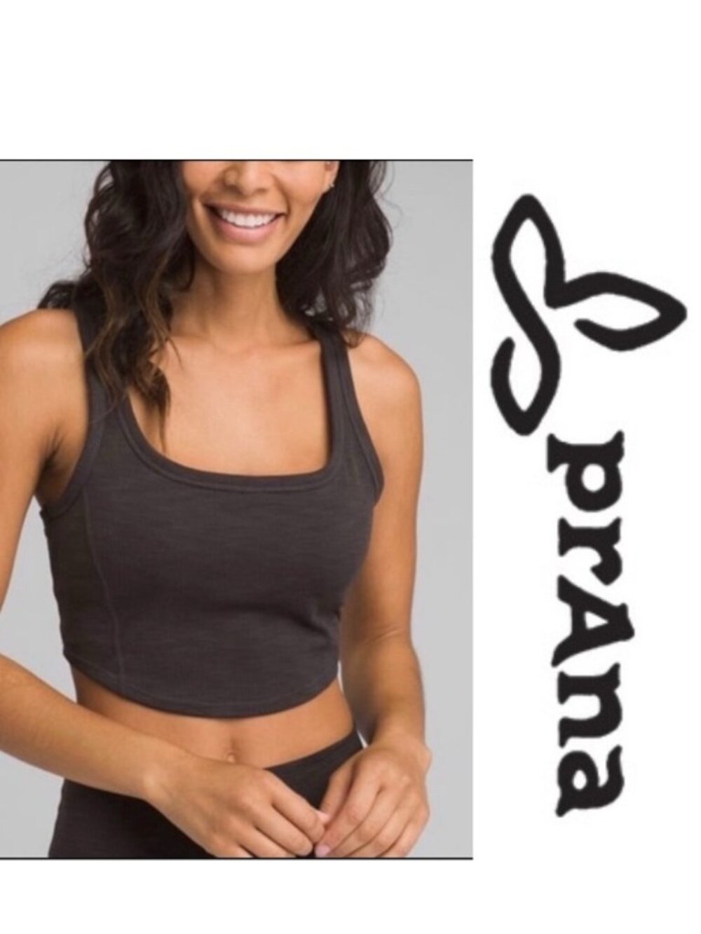 Prana | Becksa Bralette in Black Heather | Size Small